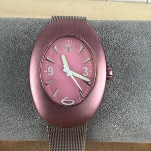 Oui Bee Art Watch Plum Aluminum Case Citizen Movement Stainless steel strap Oui Bee Art Wristwatches for sale | eBay main image 3